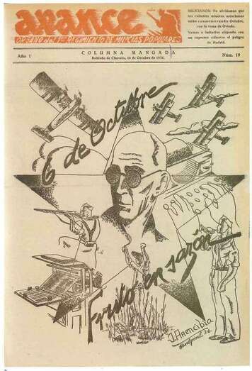 Dibujos de José Arencibia en el periódico Avance (Foto TA)